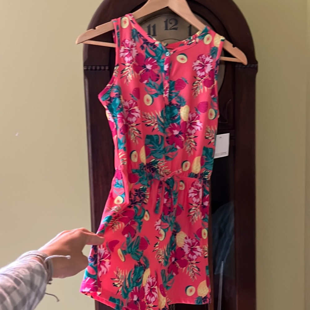 Girls tropical romper (14/16)